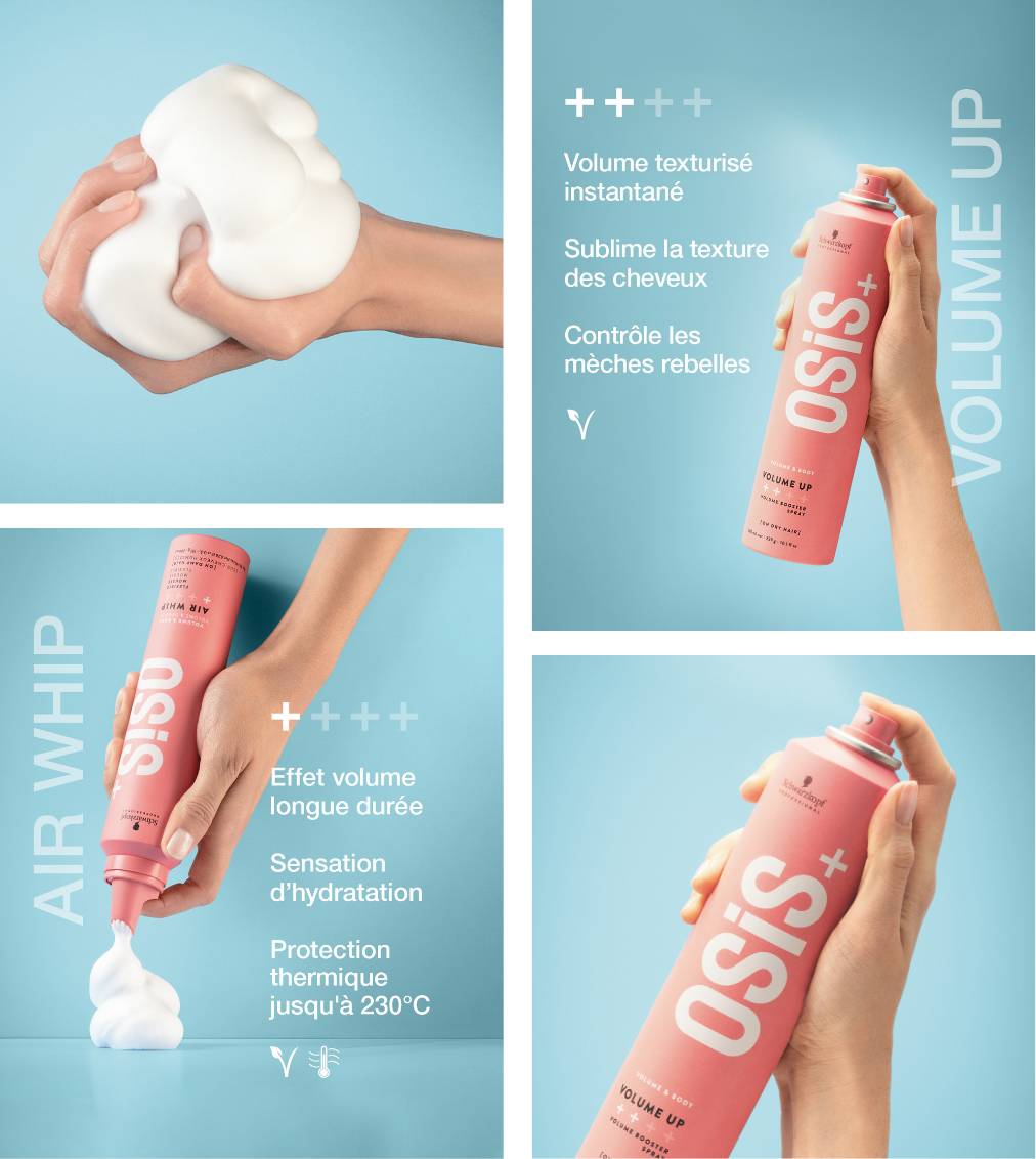 Produits de coiffage pour cheveux fins et sans volume